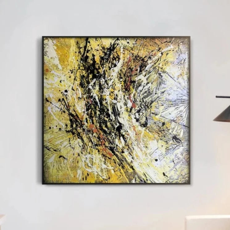 Pinturas al óleo en lienzo pintadas a mano, cuadros abstractos modernos y  grandes, decoración del hogar