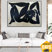 Pinturas de atletas griegos en blanco y negro figurativas abstractas originales sobre lienzo arte abstracto arte minimalista decoración de pared moderna | FALLING THROUGH