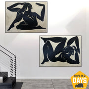 Conjunto de 2 pinturas Corredores griegos Arte Figurativo Pintura al óleo Pintura en blanco y negro sobre lienzo Arte fino moderno Arte de pared original | OLYMPIC RUNNERS