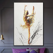 Pintura original de bailarina Pintura abstracta Pintura de bailarina grande Resumen | BALLERINA MERRILY