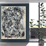 Pinturas abstractas sobre lienzo Pintura original estilo Jackson Pollock Arte expresionista Pintura hecha a mano Bellas artes texturizadas | CHEMISTRY