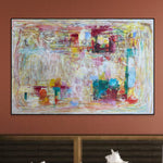 Pintura colorida abstracta original grande sobre lienzo Arte figurativo abstracto Pintura al óleo con textura Expresionista Arte de personas Pintura hecha a mano | CROWD