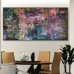 Pintura colorida grande sobre lienzo Arte de pared contemporáneo abstracto Obra de arte original para habitación | COMPREHENSION