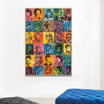 Pintura abstracta grande lienzo pintura al óleo figurativa arte de pared colorido formas abstractas ilustraciones pintura de personas famosas para sala de estar | PERFORMANCE