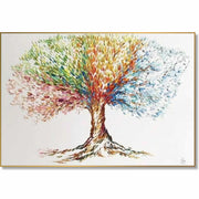 Abstract tree painting FOUR SEASON