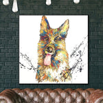 Pintura abstracta de perro pastor, obra de arte moderna de perro pastor, arte de pared de perro pastor único abstracto Animal| BELOVED FRIEND
