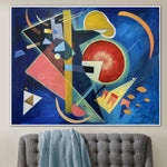 Pinturas de figuras geométricas de estilo Kandinsky de arte abstracto de formas coloridas originales sobre lienzo decoración de pared figurativa | FORM PLEASURE