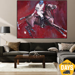 Original dos caballos pintura al óleo sobre lienzo boda pareja abstracto caballo amor pintura caballo arte para caballo amante arte moderno | HORSE LOVE 27.55"x27.55"