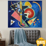 Arte expresionista de formas coloridas abstractas Pinturas figurativas de estilo Kandinsky sobre lienzo Figuras geométricas Decoración de pared moderna | FORM PLEASURE 48"x60"
