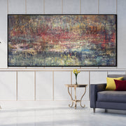 Pintura colorida grande sobre lienzo Arte de pared contemporáneo abstracto Obra de arte original para habitación | COMPREHENSION