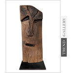 Estatuilla de madera original Decoración de mesa vertical abstracta Escultura moderna creativa Arte de escritorio de madera | VOODOO 13.4"x4.7"