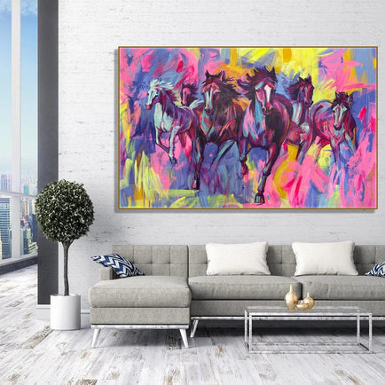 Pintura animal abstracta Lienzo Oso y toro Arte de la pared Arte del mercado de valores Pintura financiera Arte animal realista para la decoración de la oficina | BATTLE