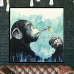 Pinturas de monos de arte de pared de arte pop grande sobre lienzo Pintura de arte pop | SMOKO