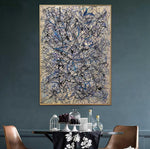 Pinturas abstractas sobre lienzo Pintura original estilo Jackson Pollock Arte expresionista Pintura hecha a mano Bellas artes texturizadas | CHEMISTRY