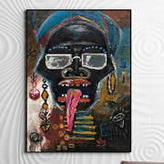 Cráneo abstracto Arte pintado a mano Pintura neoexpresionista Pintura texturizada moderna Arte contemporáneo | TRIBAL CHIEF
