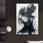 Pintura desnuda abstracta Pintura al óleo original grande sobre lienzo Pintura en blanco y negro Figurativa Pintura figurativa acrílica abstracta | ABSTRACT NAKED