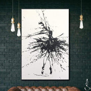 Ballet regalo hogar pintura decoración pintura bailarina blanco y negro pintura al óleo | BALLERINA CIARA