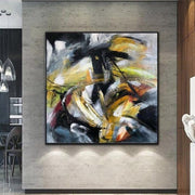 Enormes pinturas acrílicas coloridas sobre lienzo, arte de pared amarillo moderno, decoración de pared de guardería | EXOTIC FLOWER