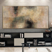 Pintura al óleo abstracta sobre lienzo Arte de pared neutral Arte beige Pintura personalizada 30x40 Arte Arte de pared texturizado sobre la decoración de la cama | QUICKSAND