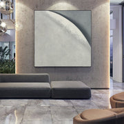 Pintura abstracta gris grande Arte de pared en blanco y negro Lienzo Pintura acrílica Decoración de pared grande original Sala de estar Arte abstracto de gran tamaño | FAMILIAR PLANET