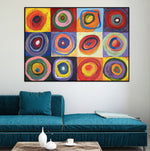 círculos abstractos arte colorido moderno estilo Kandinsky formas de colores pinturas sobre lienzo para habitación | PLANETS COLOR