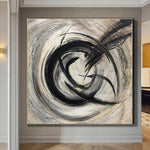 Pinturas al óleo de gran tamaño sobre lienzo Arte en blanco y negro Pintura acrílica | ABYSS