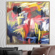 Grandes pinturas coloridas abstractas sobre lienzo Pintura vibrante original Arte texturizado contemporáneo Pintura al óleo moderna | VIBRANT RESONANCE