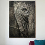 Grandes pinturas abstractas de elefantes sobre lienzo Animal gris Bellas artes Pintura acrílica original Expresionismo Arte animal | GRAY GIANT