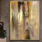 Pintura abstracta de gran tamaño Pinturas abstractas originales de hoja de oro sobre lienzo Arte abstracto moderno Arte contemporáneo | RADIANCE OF ETERNITY