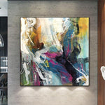 Pinturas abstractas coloridas sobre lienzo, arte vibrante, bellas artes abstractas en colores vivos, pintura contemporánea, ilustraciones pintadas a mano | VIVID COLORS