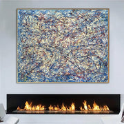 Pinturas de estilo Jackson Pollock sobre lienzo Bellas artes urbanas Obras de arte con textura pesada Pintura al óleo moderna Arte pintado a mano | URBAN PROJECT
