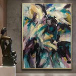 Lienzo de pintura abstracta grande, arte moderno colorido, decoración de arte de pared contemporánea | COLOR BALANCE
