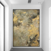 Pintura abstracta de oro Pintura abstracta grande sobre lienzo Pintura al óleo moderna Arte minimalista original Arte abstracto | LIQUID GOLD