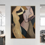 Pinturas figurativas abstractas originales sobre lienzo Obra de arte expresionista creativa Pintura de moda colorida Arte pintado a mano | LUXURY