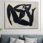Grandes pinturas abstractas figurativas en blanco y negro originales sobre lienzo arte moderno minimalista arte de pared de la cultura griega antigua | GREEK WARRIORS