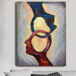 Pintura abstracta humana Pintura acrílica abstracta grande sobre lienzo Arte moderno figurativo | SECRETS OF CONSCIOUSNESS
