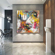 Pinturas coloridas abstractas originales sobre lienzo Resumen VIvid Fine Art Pintura al óleo moderna Arte de pared acrílico | VIVID LIFE