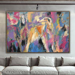 Pintura de perro Original grande, pintura abstracta de perro afgano sobre lienzo, arte de pared moderno de acrílico colorido para perro | MYTHICAL DOG