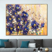 Extra grande Flores abstractas Pintura sobre lienzo Floral Bellas artes Arte contemporáneo Pintura texturizada Pintura al óleo acrílica | FLORAL EMOTION