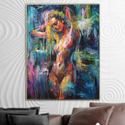 Large Abstract Figurative Art Original Colorful Woman Paintings On Canvas Textured Handmade Painting Modern Vivid Fine Art | LADY RAIN - Trend Gallery Art | Original Abstract Paintings