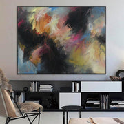Pinturas coloridas abstractas originales sobre lienzo arte fino moderno arte vívido pintura texturizada obra de arte pintada a mano | PEAL OF SHADOW