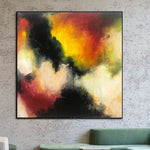 Pintura al óleo abstracta Original grande, lienzo acrílico colorido, pintura moderna para sala de estar, pintura contemporánea, decoración de arte de oficina | SUNSET