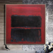 Pintura roja y negra abstracta Mark Rothko Lienzo Arte de la pared Textura Bellas artes Pintura moderna Arte hecho a mano Mark Rothko Estilo Arte de la pared | SHADES OF RAGE
