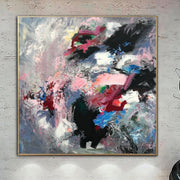 Pinturas abstractas originales sobre lienzo Pintura acrílica colorida Arte expresionista Textura vívida Arte de la pared Pintura al óleo | QUANTUM MIX