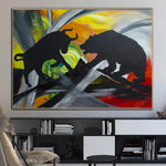 Gran obra de arte moderna abstracta contemporánea Resumen original | BULL AND BEAR