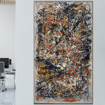 Jackson Pollock Estilo Pintura Original Abstracta Colorida Bellas Artes Pintura Al Óleo Textura Moderna Arte de Pared | BLOSSOMING DREAMS
