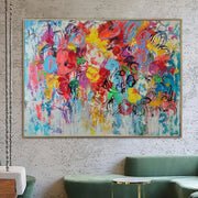 pinturas coloridas abstractas originales sobre lienzo estilo grafiti arte pintura vívida soporte de arte al óleo moderno Ucrania arte creativo decoración de la pared | VIVID GRAFFITI