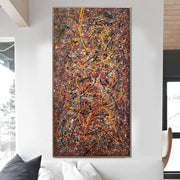 Jackson Pollock Style Paintings On Canvas Original Abstract Art Colorful Urban Fine Art Oil Textured Painting | URBAN MADNESS - Trend Gallery Art | Original Abstract Paintings