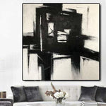 Obra de arte en blanco y negro Original abstracto Creativo Arte en blanco y negro Estilo de Franz Kline | CHANGING REALITY