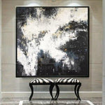 Pintura al óleo en blanco y negro Pintura abstracta Pintura en blanco y negro | DEVELOPMENT